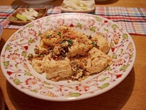 明太子と豆腐のさっぱり炒め!